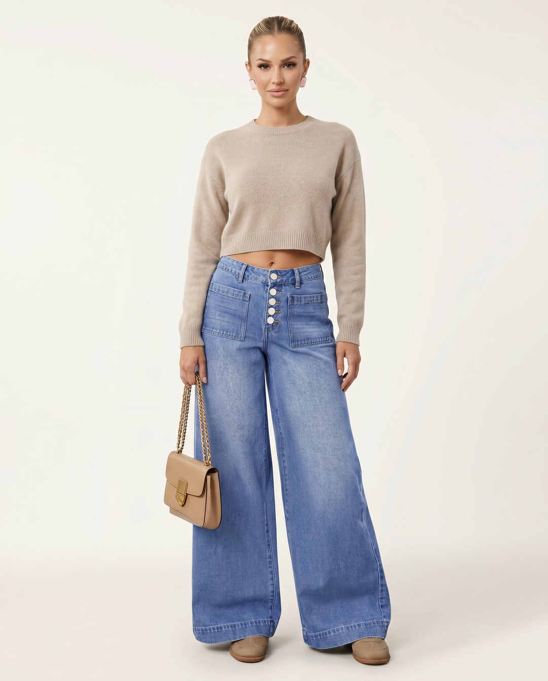 Marisol | Wide-Leg Jeans with Button Front