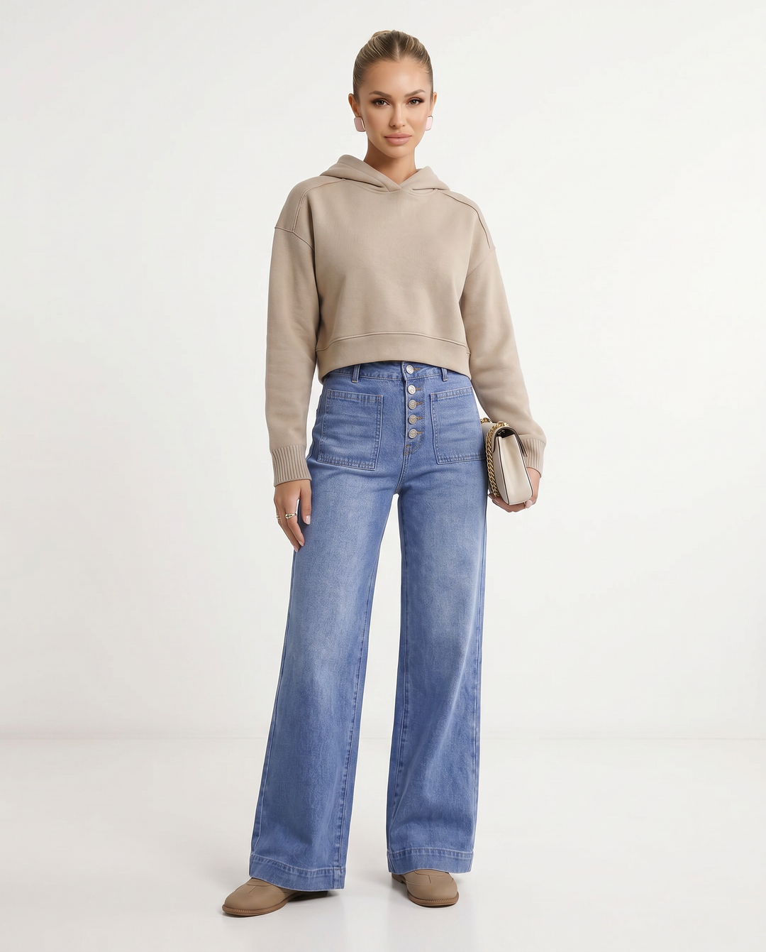 Marisol | Wide-Leg Jeans with Button Front