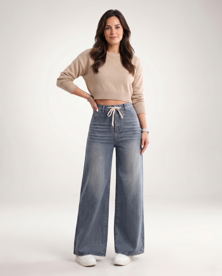 Lessie | Wide-Leg Jeans with Drawstring Waist