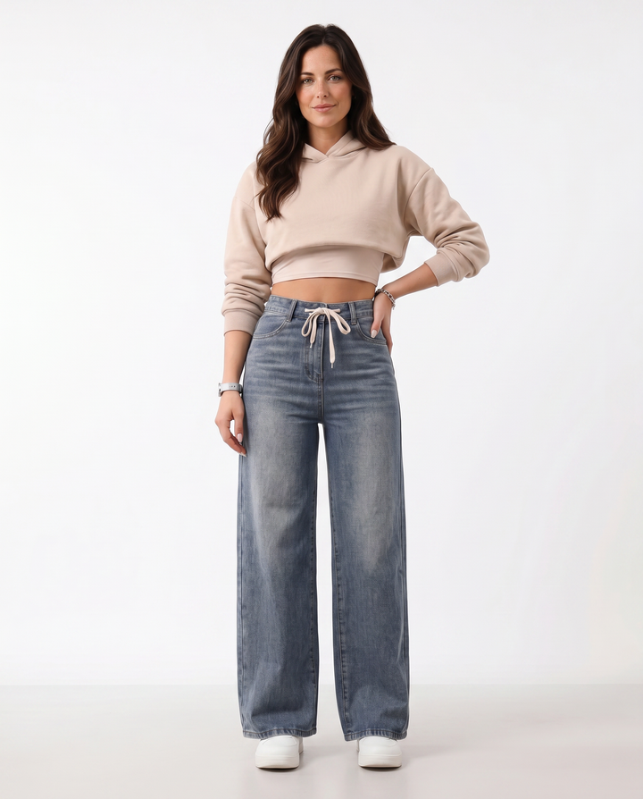 Lessie | Wide-Leg Jeans with Drawstring Waist