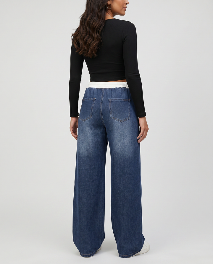 Rhea | Wide-Leg Jeans with Drawstring Waist