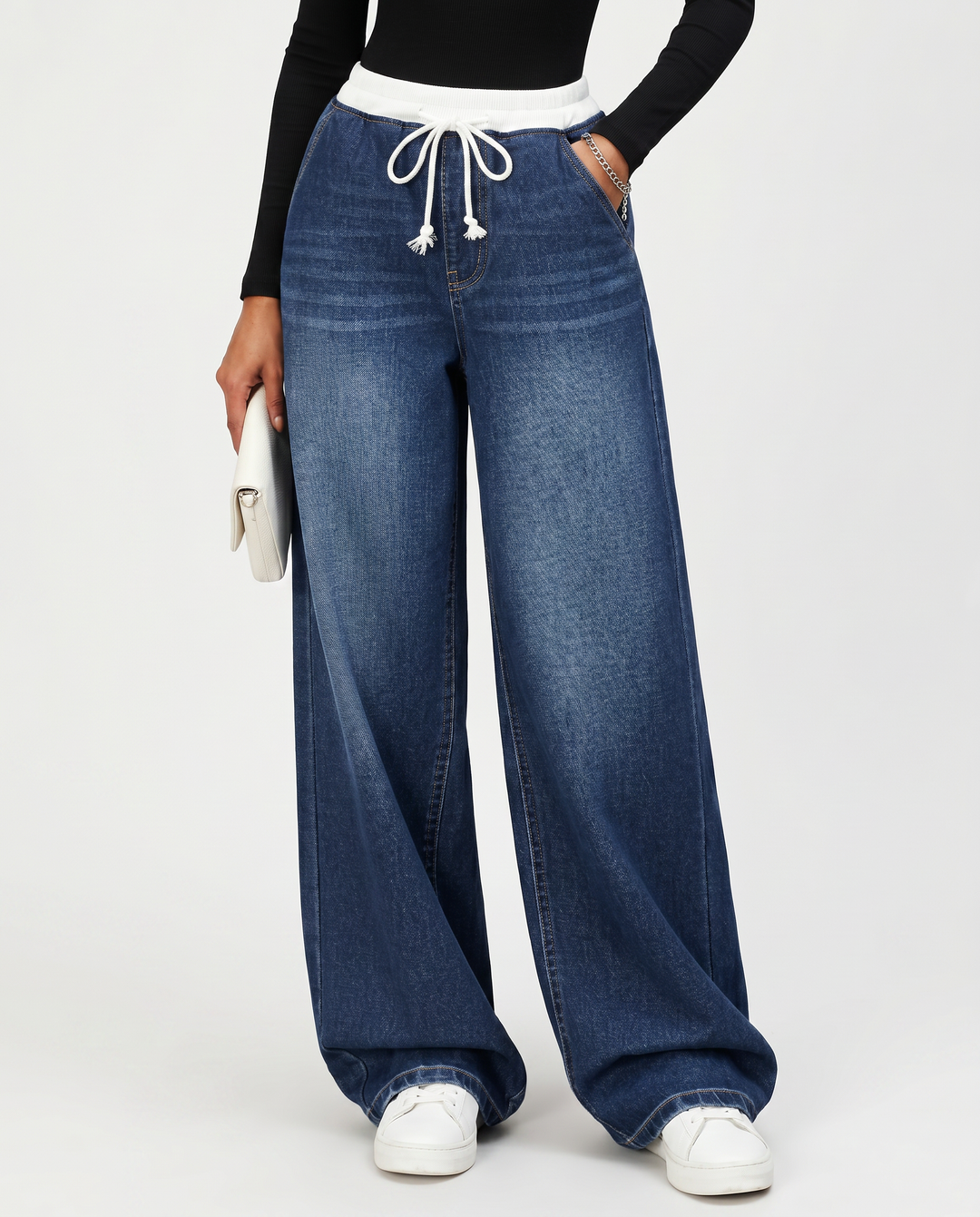 Rhea | Wide-Leg Jeans with Drawstring Waist