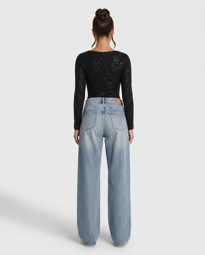 Bettye | Wide-Leg Jeans with Long Hem