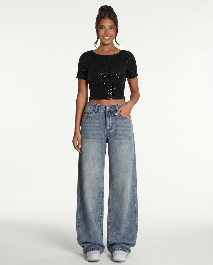 Bettye | Wide-Leg Jeans with Long Hem