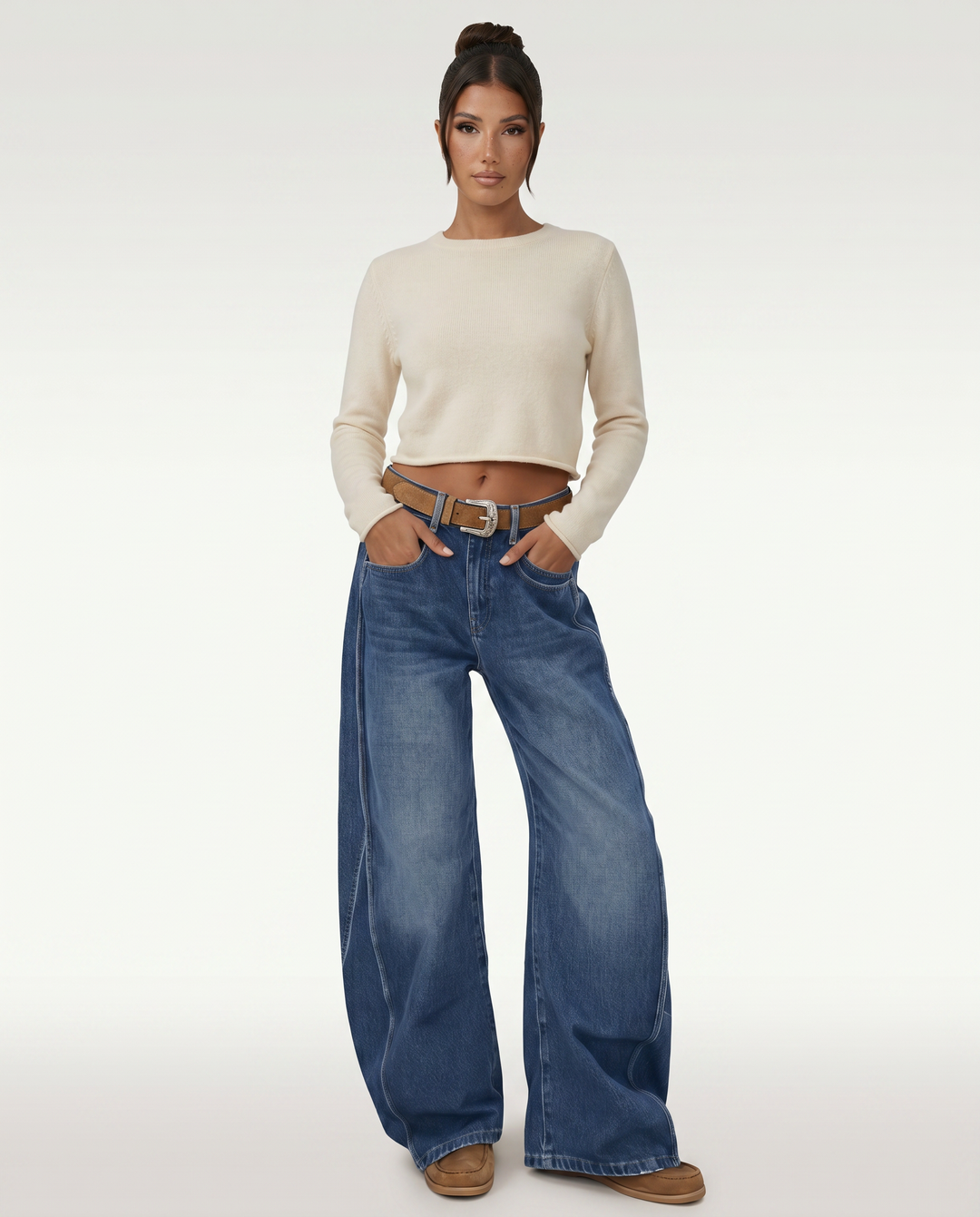 Janna | Wide-Leg Jeans with Front Fastening