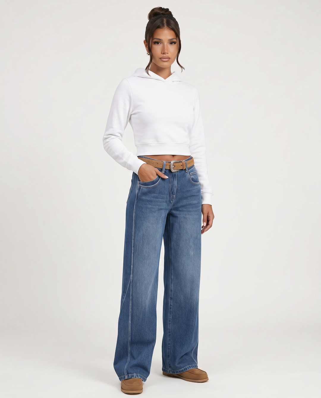 Janna | Wide-Leg Jeans with Front Fastening