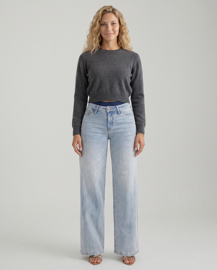Alberta | Wide-Leg Jeans with Mid Waist