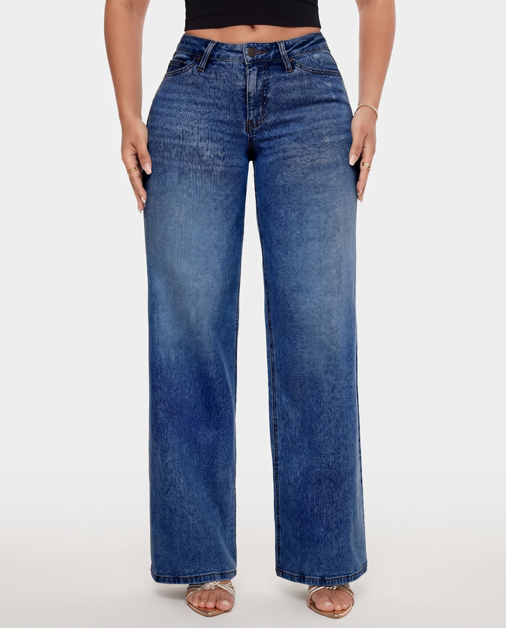 Alberta | Wide-Leg Jeans with Mid Waist