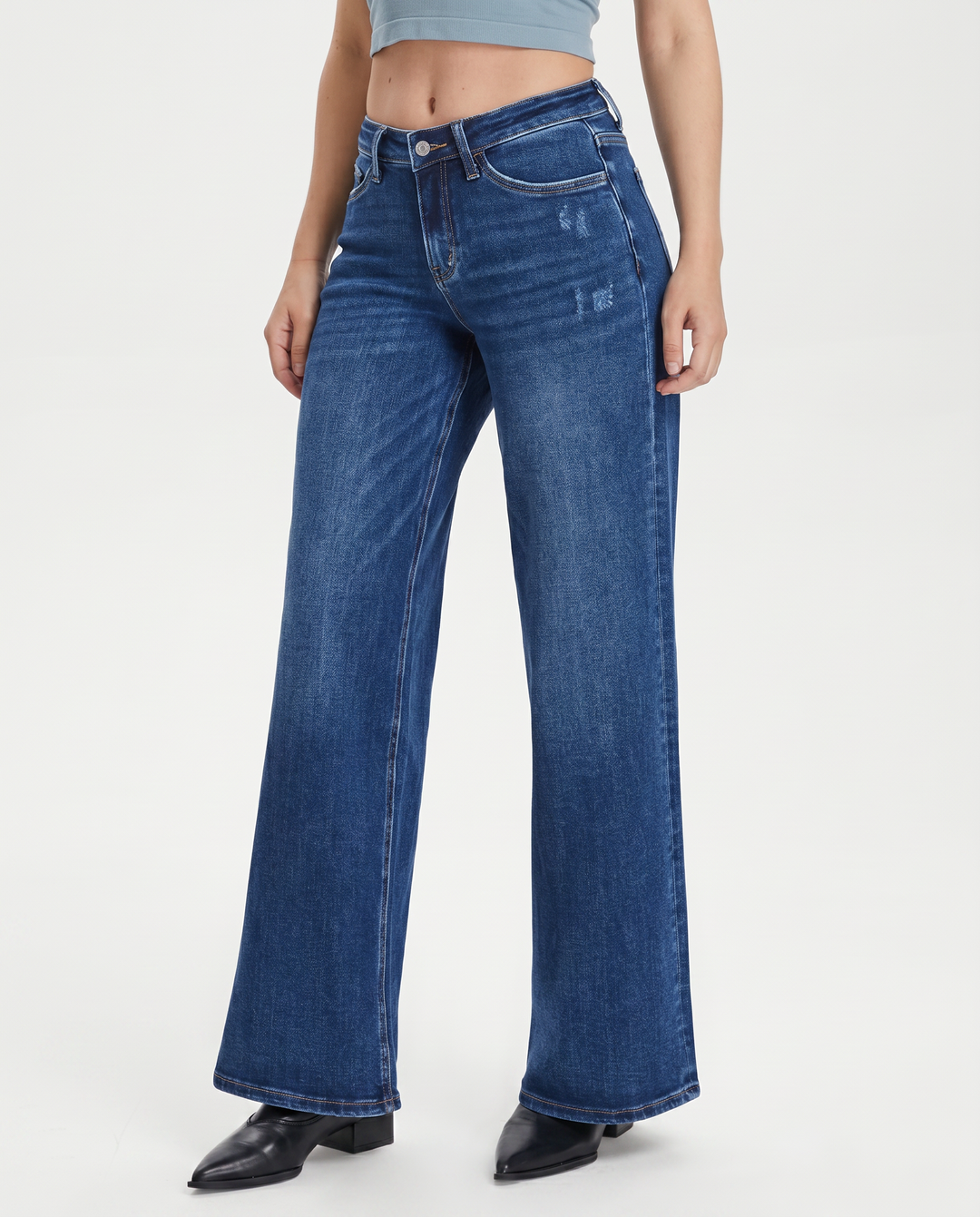 Alberta | Wide-Leg Jeans with Mid Waist