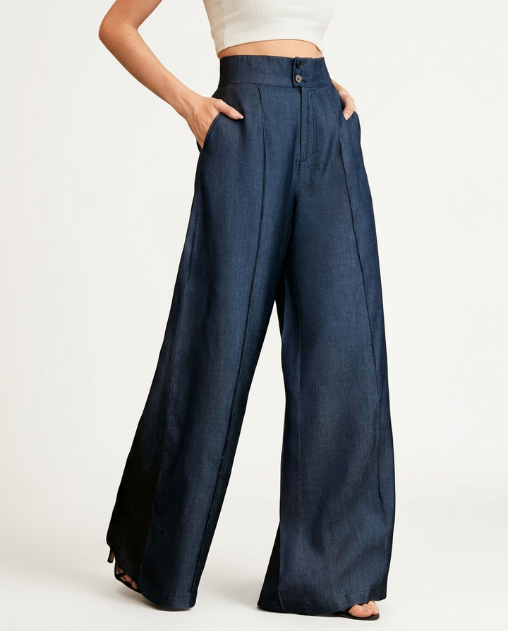 Bessie | Wide-Leg Jeans with Front Closure