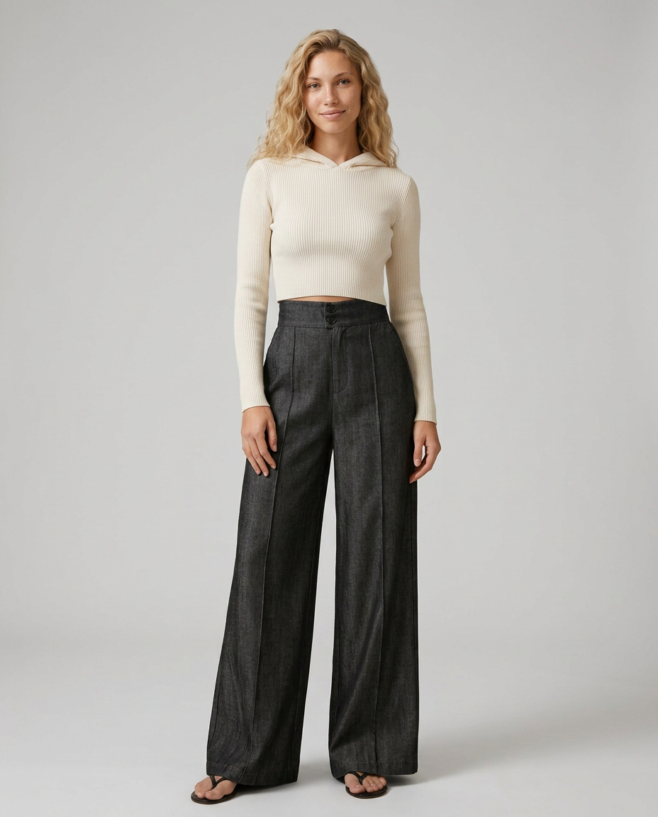 Bessie | Wide-Leg Jeans with Front Closure