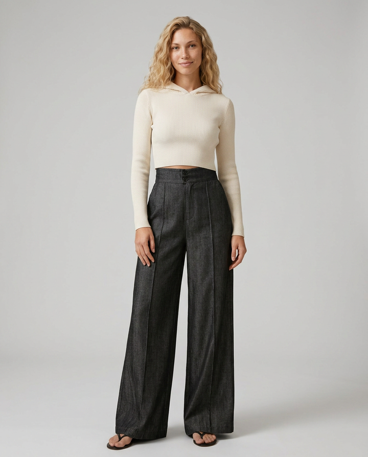 Bessie | Wide-Leg Jeans with Front Closure