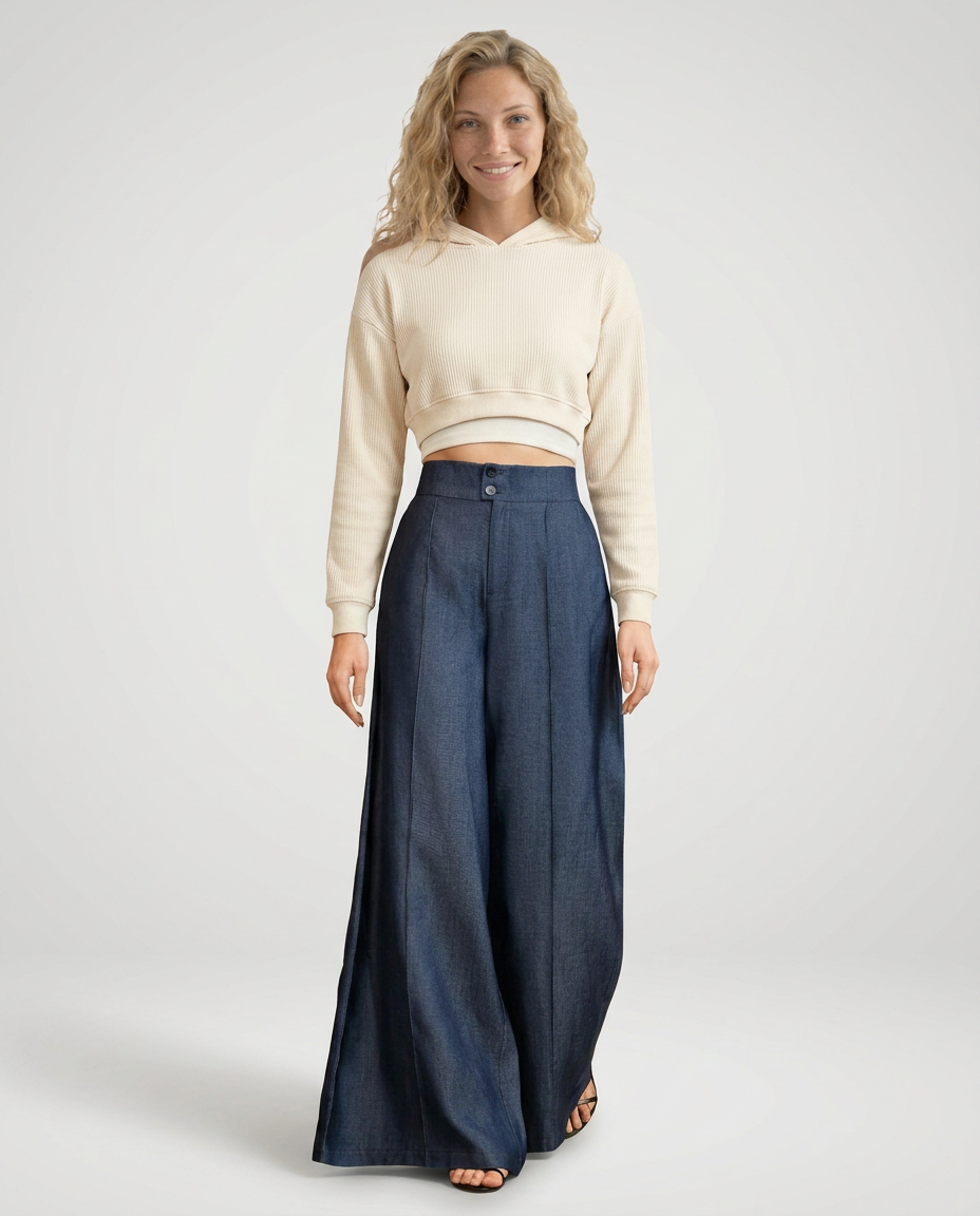 Bessie | Wide-Leg Jeans with Front Closure