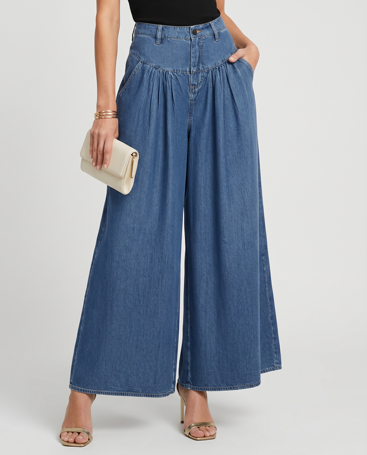 Laurie | Wide-Leg Jeans with Washed Finish