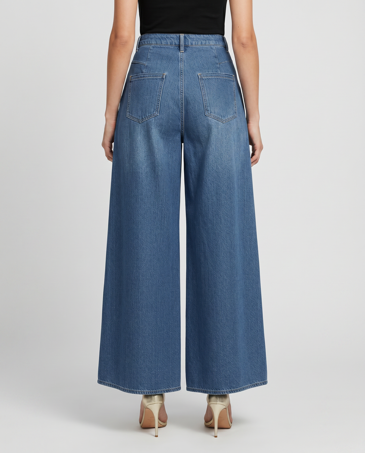 Laurie | Wide-Leg Jeans with Washed Finish