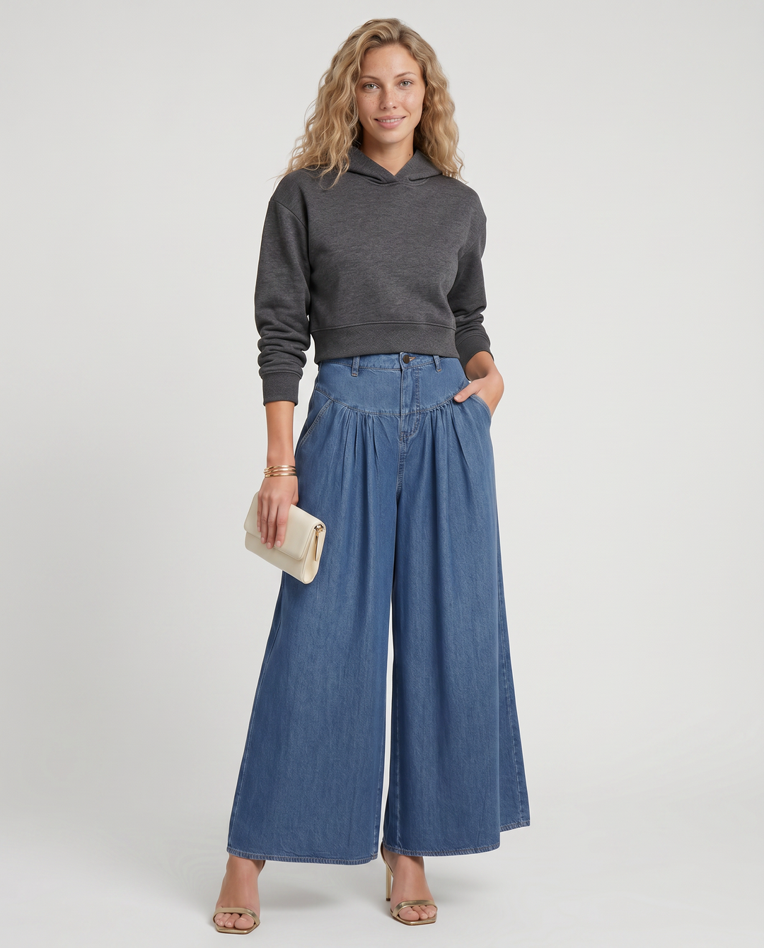 Laurie | Wide-Leg Jeans with Washed Finish