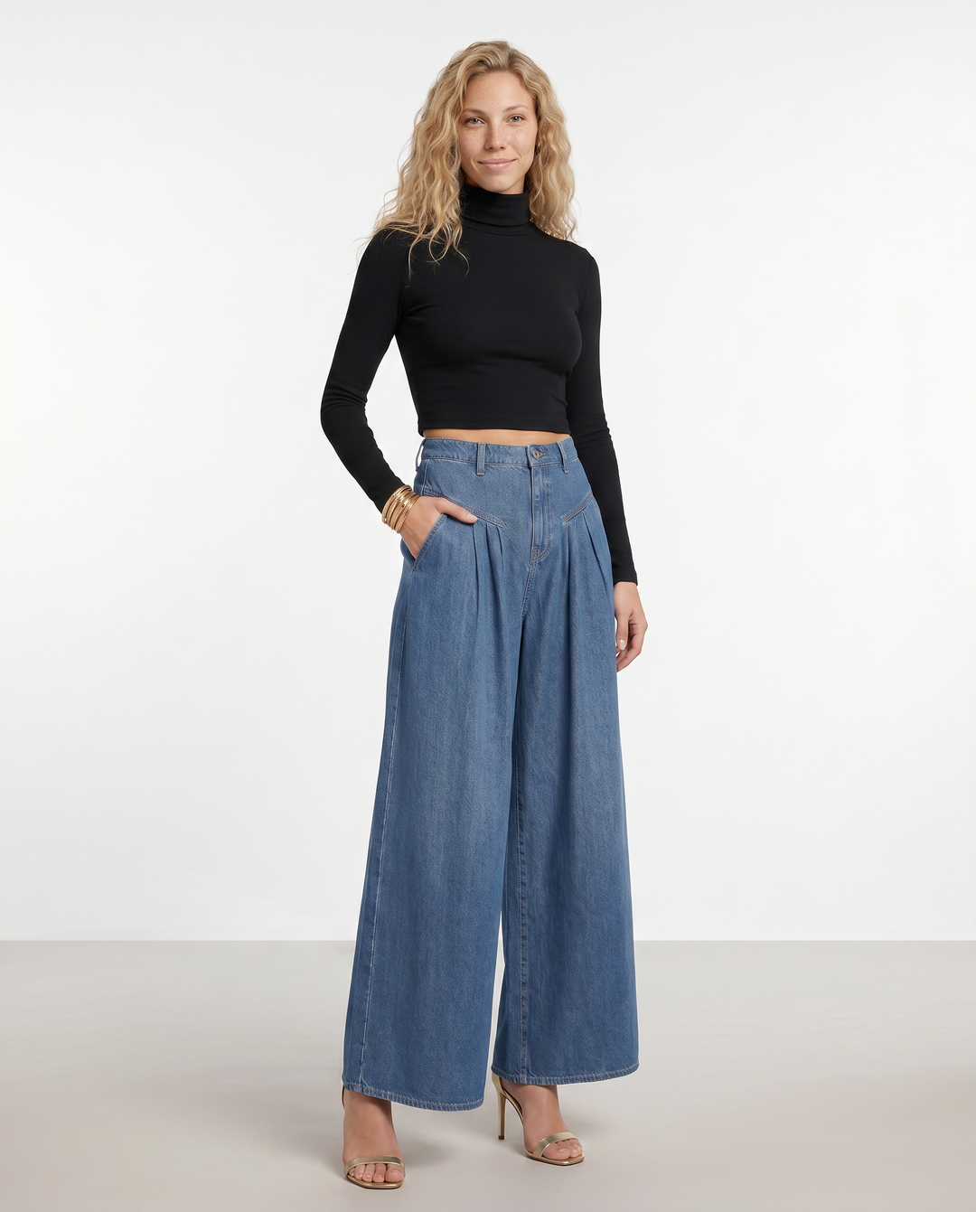 Laurie | Wide-Leg Jeans with Washed Finish