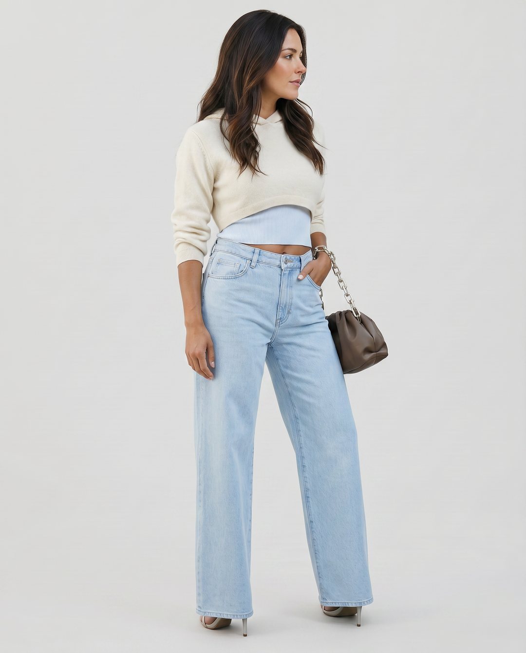Roxie | Wide-Leg Jeans with Distressed Knees