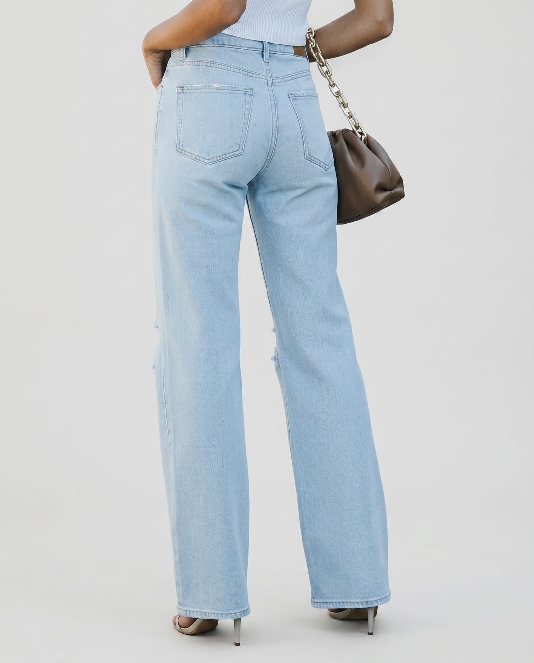 Roxie | Wide-Leg Jeans with Distressed Knees