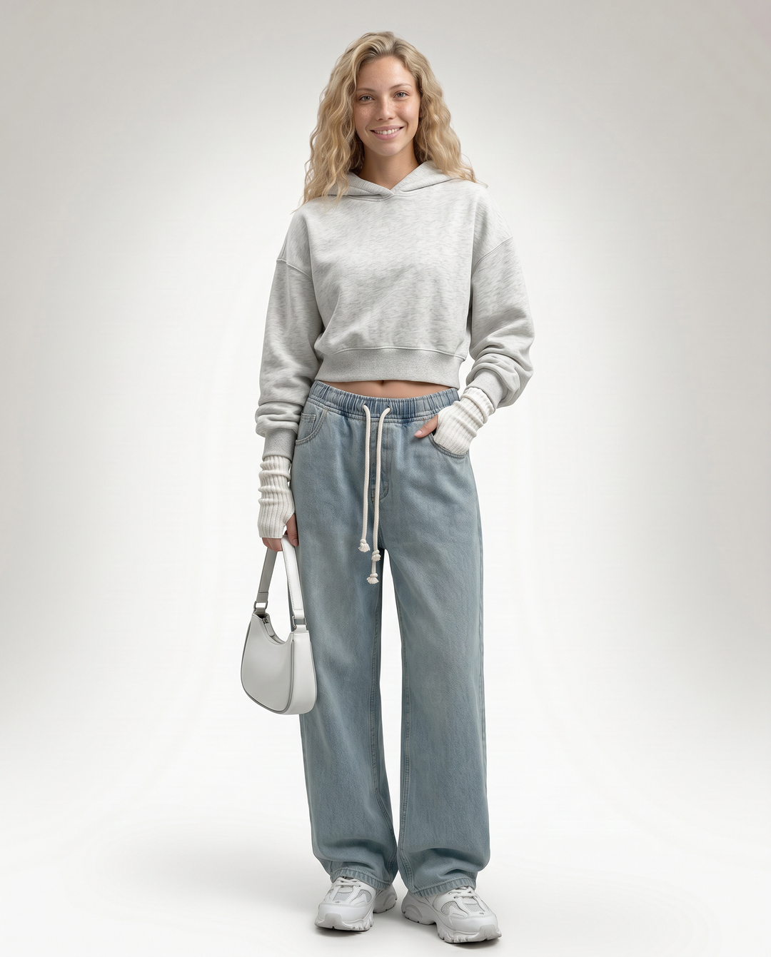 Margre | High-Waist Jeans with Drawstring Waist