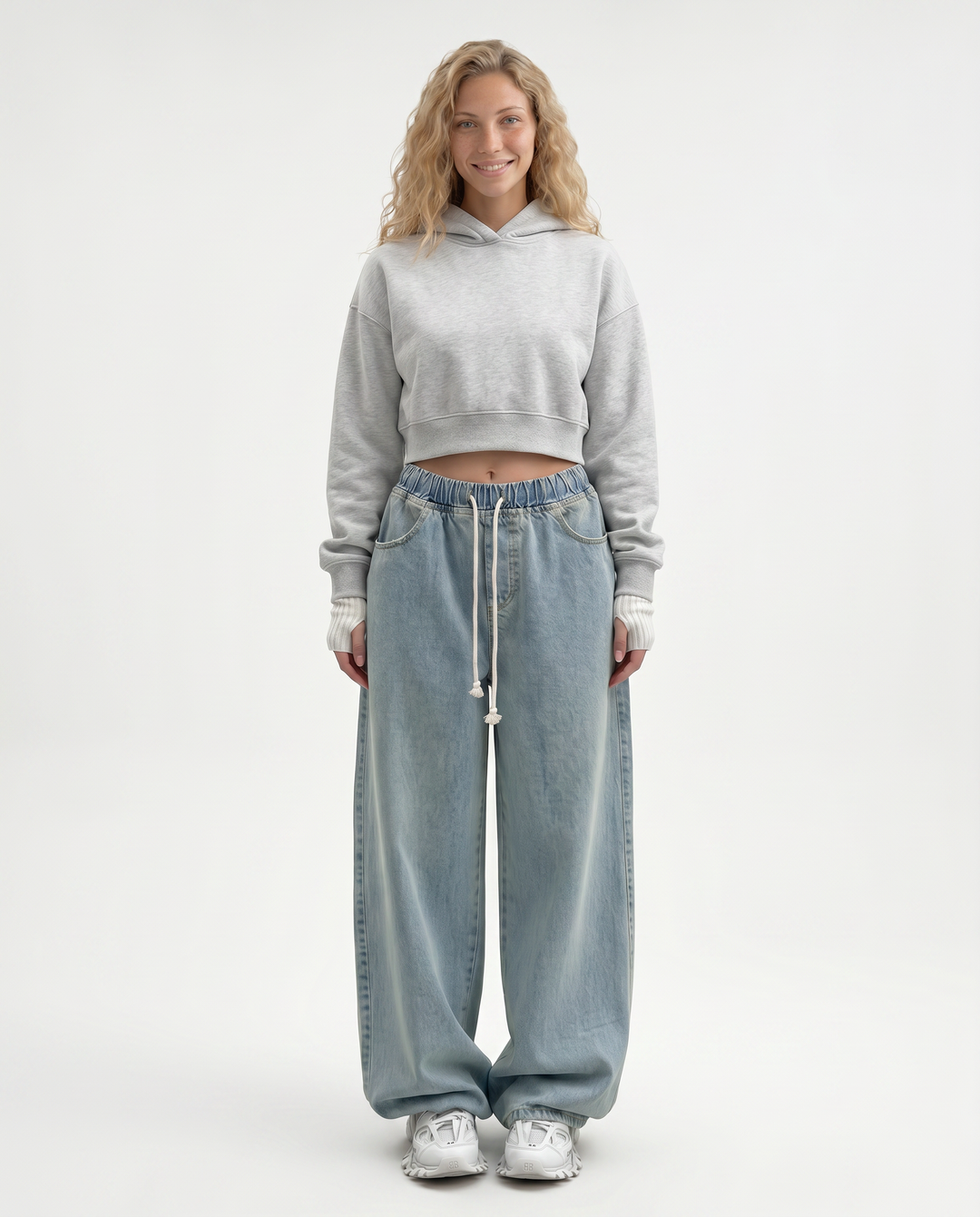 Margre | High-Waist Jeans with Drawstring Waist