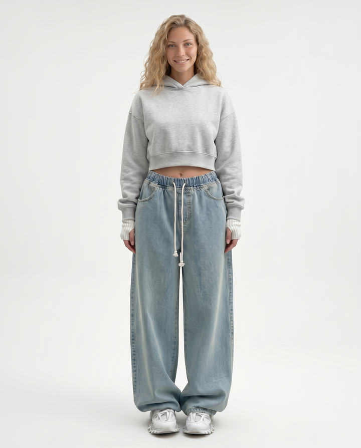 Margre | High-Waist Jeans with Drawstring Waist