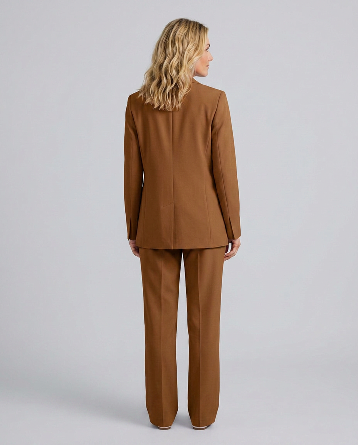 Elise | Blazer Set with Straight-Leg Trousers