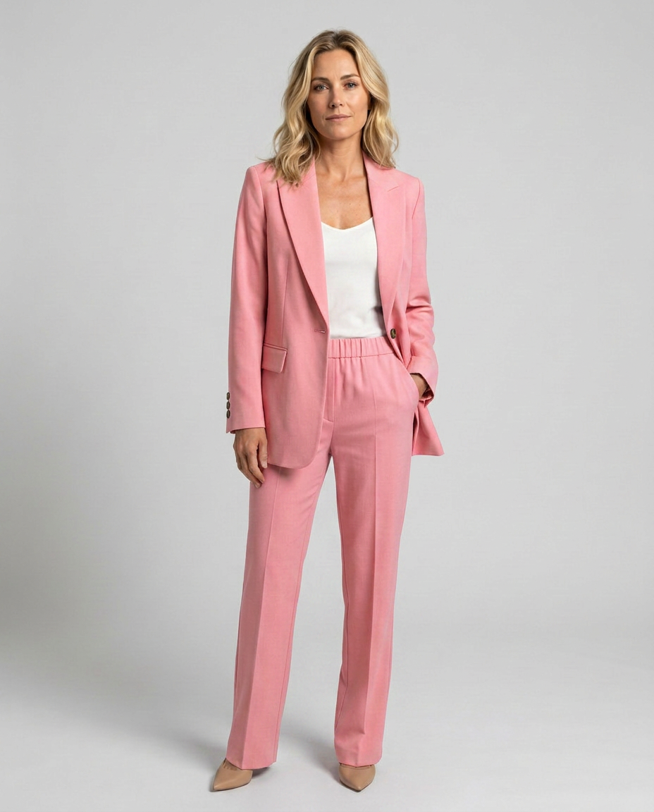 Elise | Blazer Set with Straight-Leg Trousers