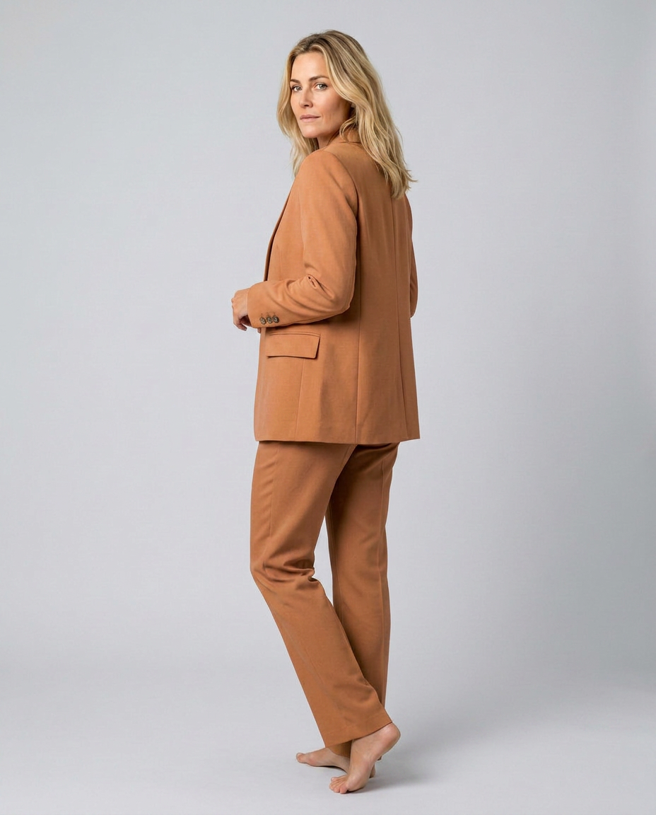 Elise | Blazer Set with Straight-Leg Trousers