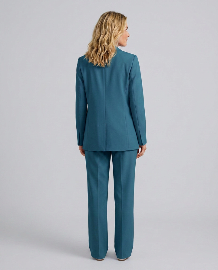 Elise | Blazer Set with Straight-Leg Trousers