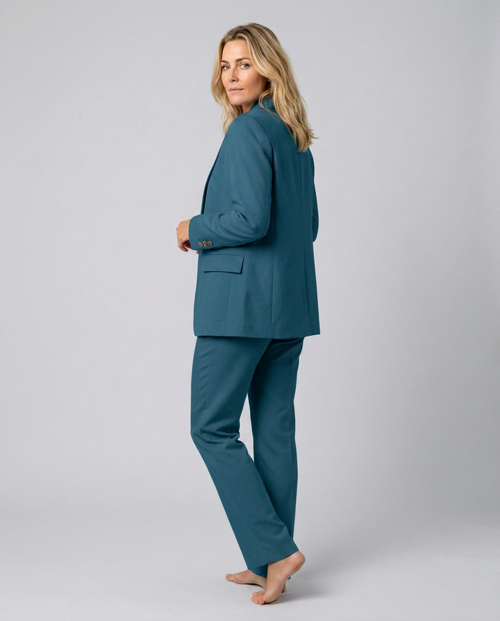 Elise | Blazer Set with Straight-Leg Trousers