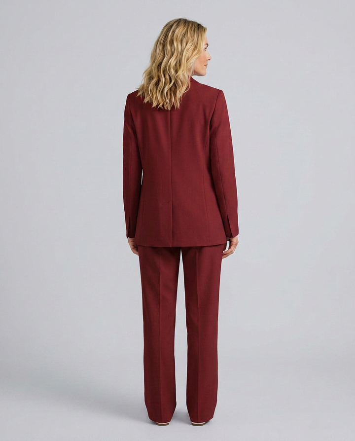 Elise | Blazer Set with Straight-Leg Trousers