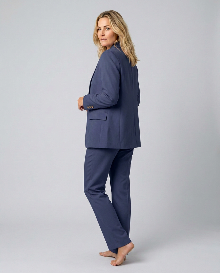 Elise | Blazer Set with Straight-Leg Trousers
