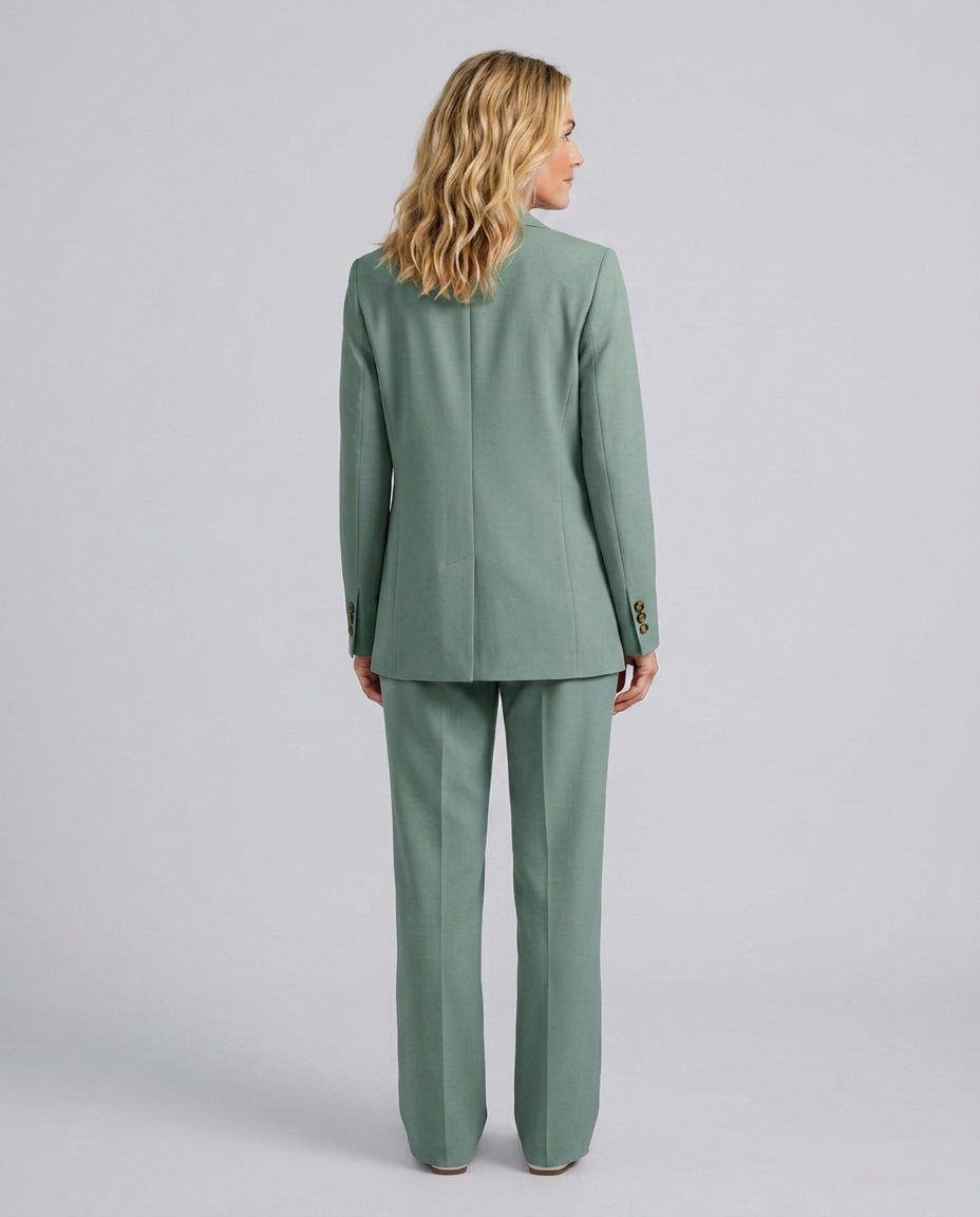 Elise | Blazer Set with Straight-Leg Trousers