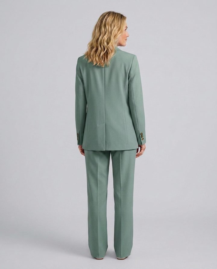 Elise | Blazer Set with Straight-Leg Trousers