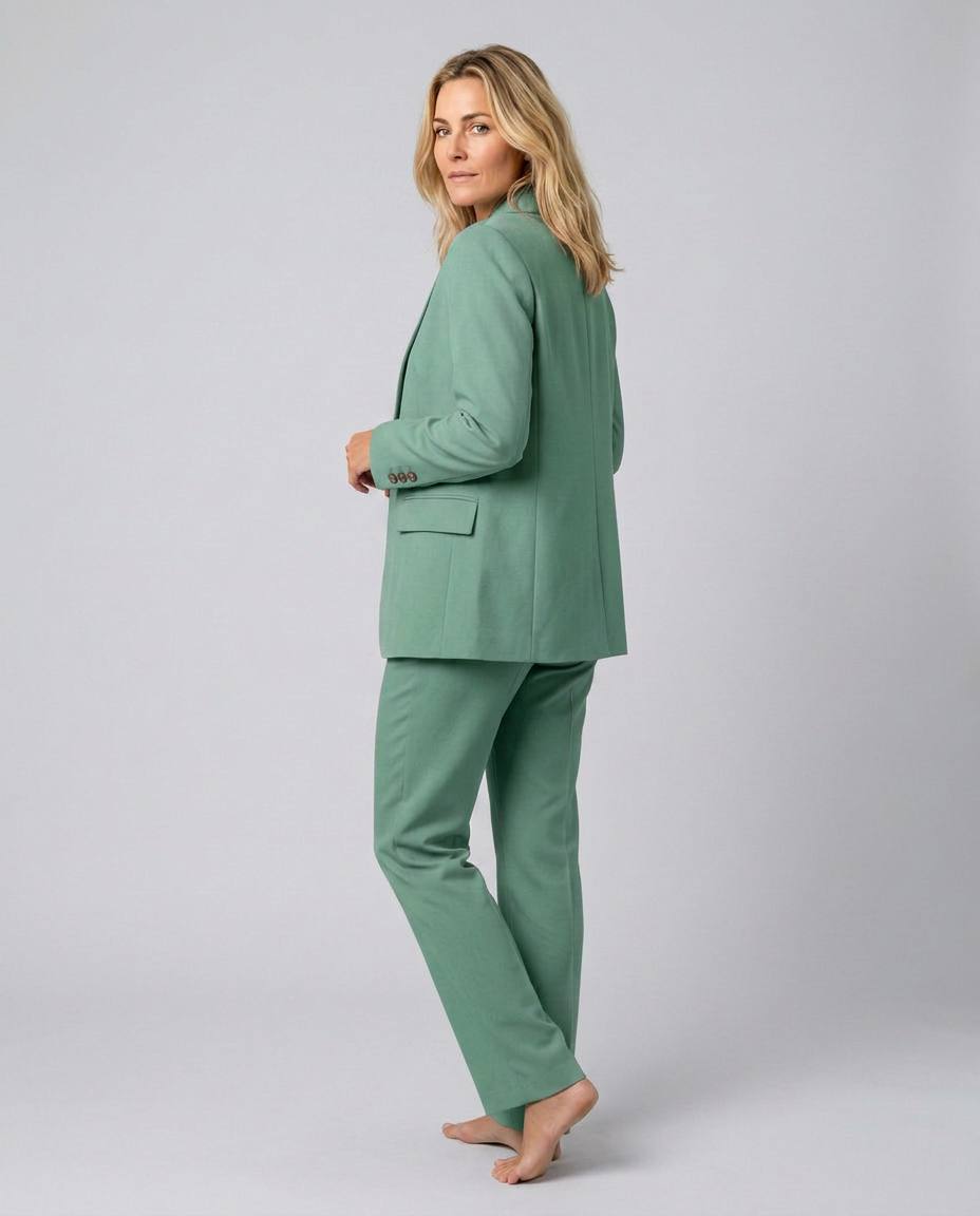 Elise | Blazer Set with Straight-Leg Trousers
