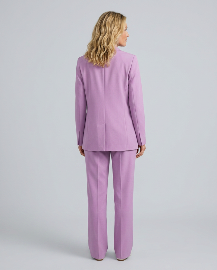 Elise | Blazer Set with Straight-Leg Trousers