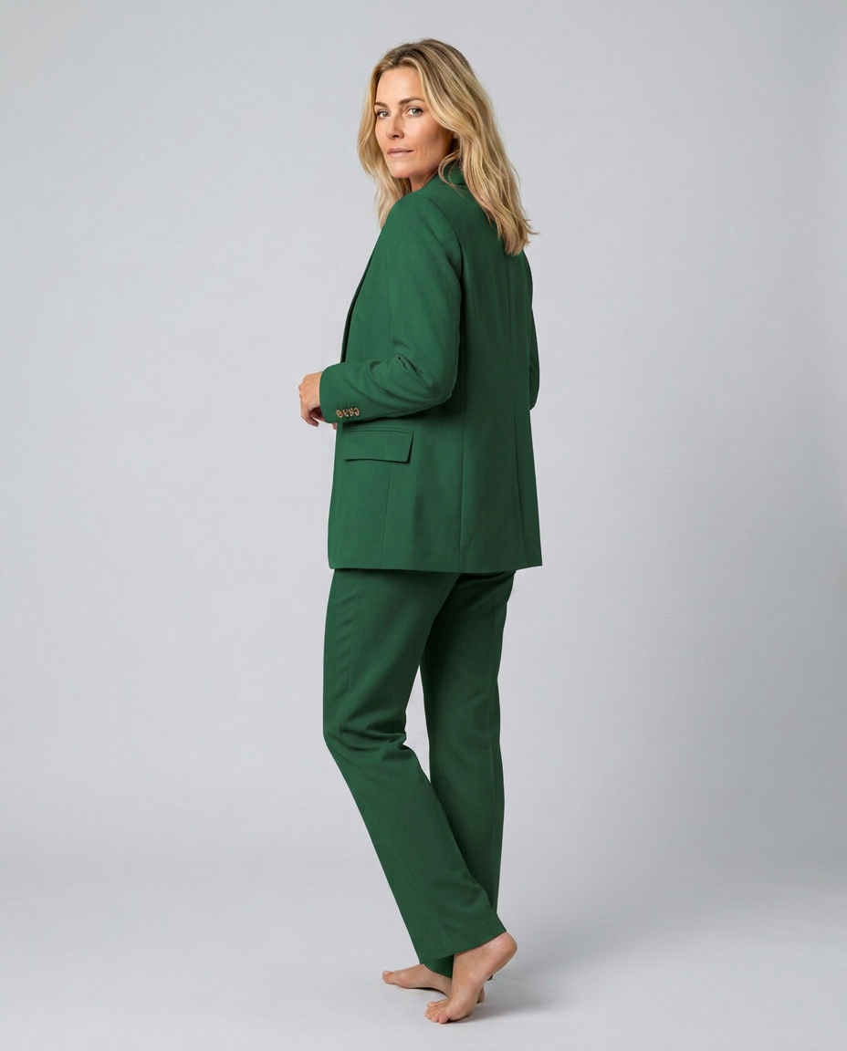 Elise | Blazer Set with Straight-Leg Trousers