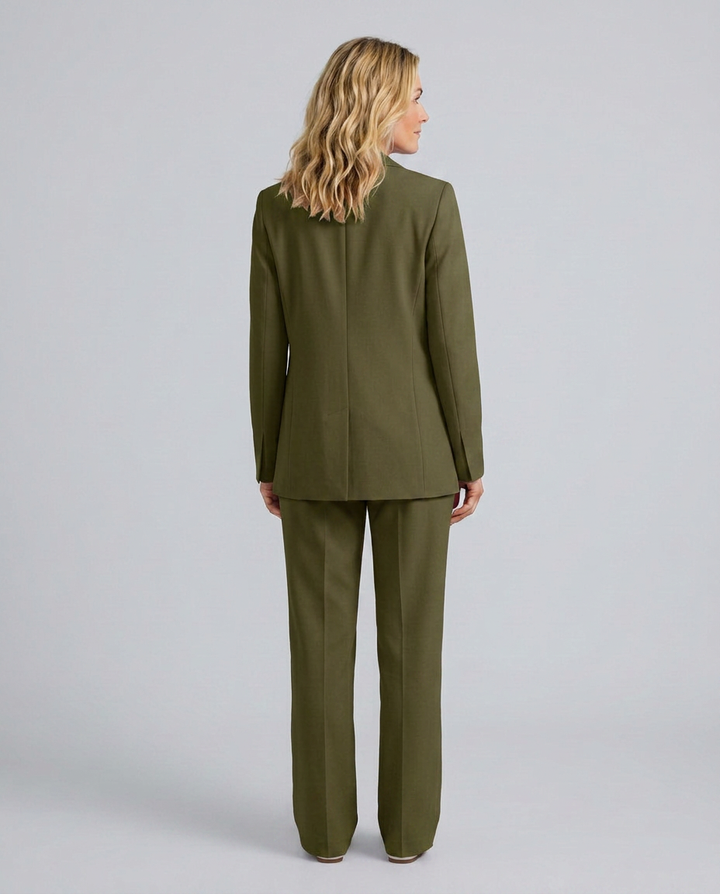 Elise | Blazer Set with Straight-Leg Trousers