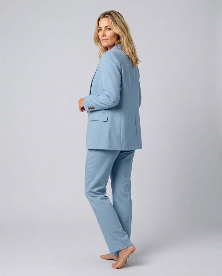Elise | Blazer Set with Straight-Leg Trousers
