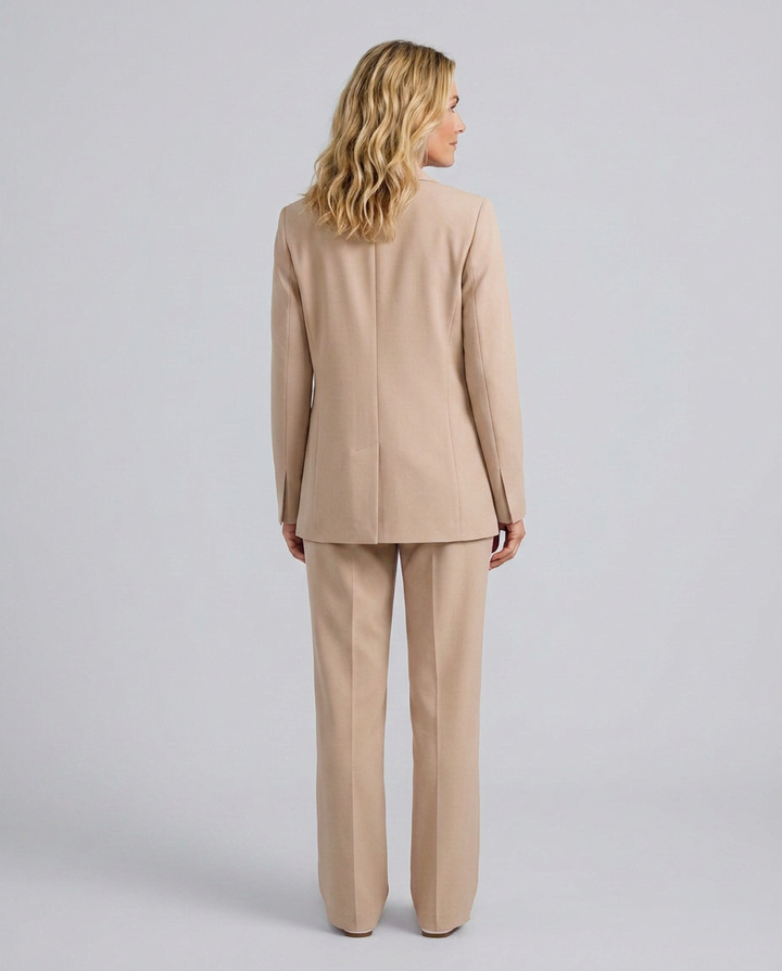 Elise | Blazer Set with Straight-Leg Trousers