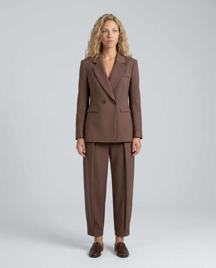 Sylvia | Blazer Set with Straight-Leg Trousers