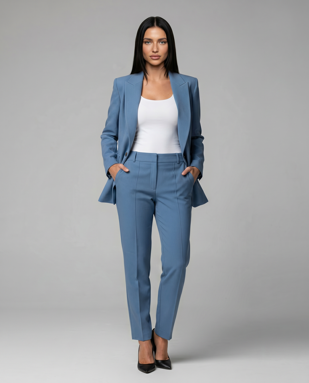 Kathleen | Blazer Set with Straight-Leg Trouser