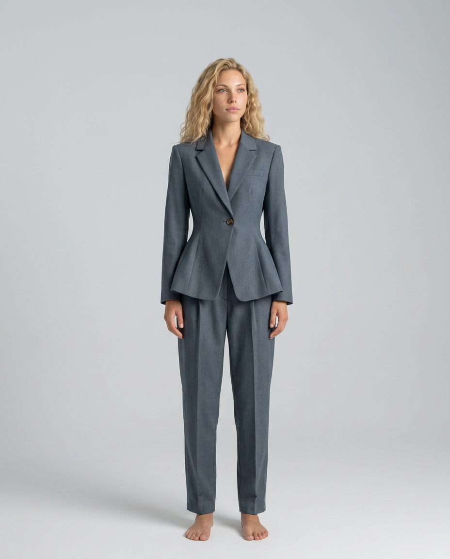 Lillie | Blazer Set with Straight-Leg Trousers