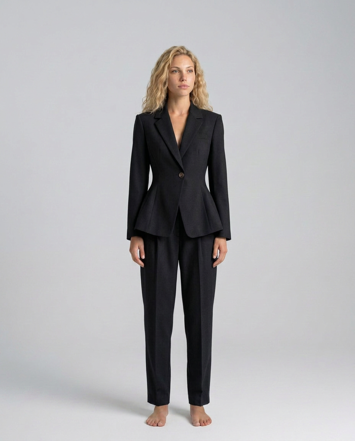 Lillie | Blazer Set with Straight-Leg Trousers