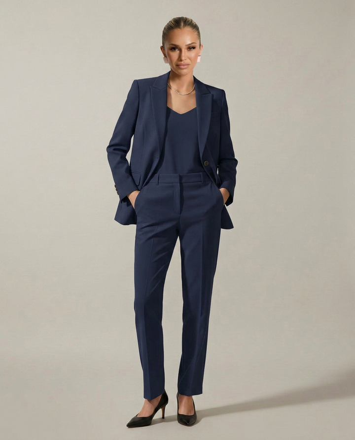 Luella | Blazer Set with Straight-Leg Trousers