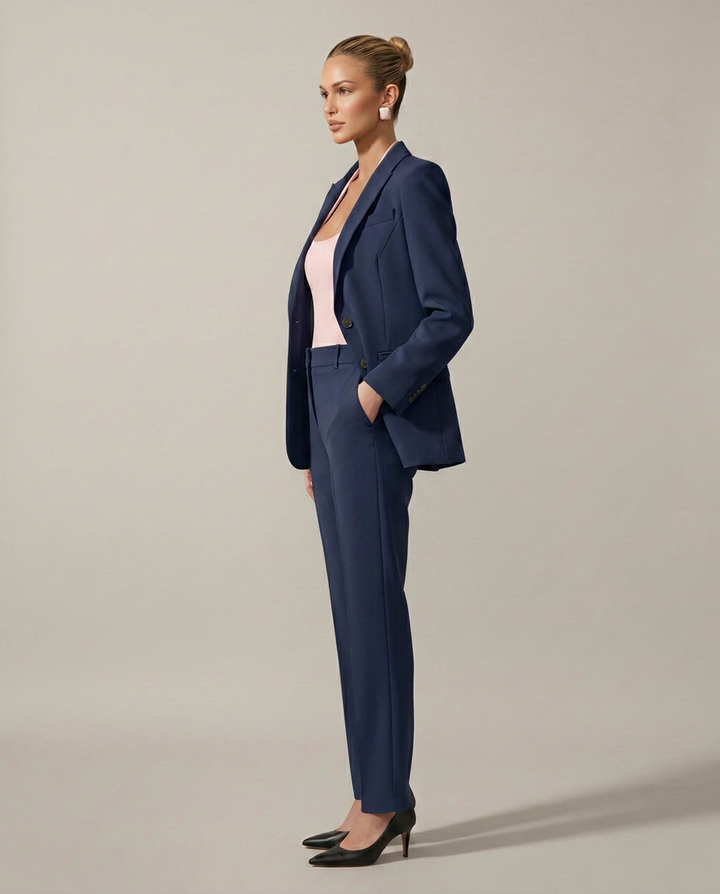 Luella | Blazer Set with Straight-Leg Trousers