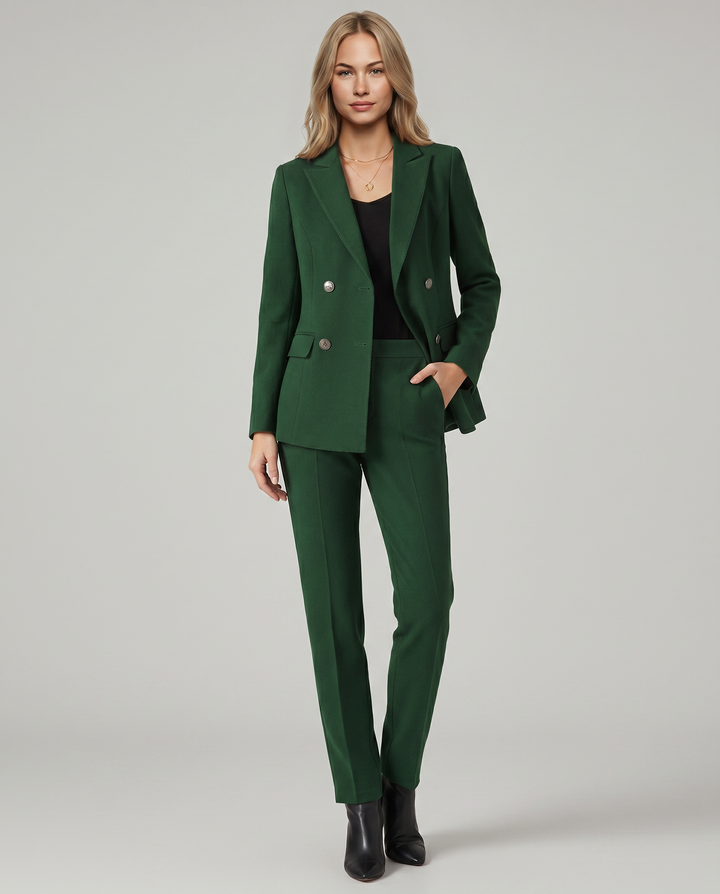 Geneva | Blazer Set with Straight-Leg Trousers