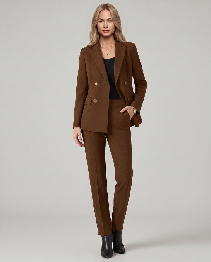 Geneva | Blazer Set with Straight-Leg Trousers