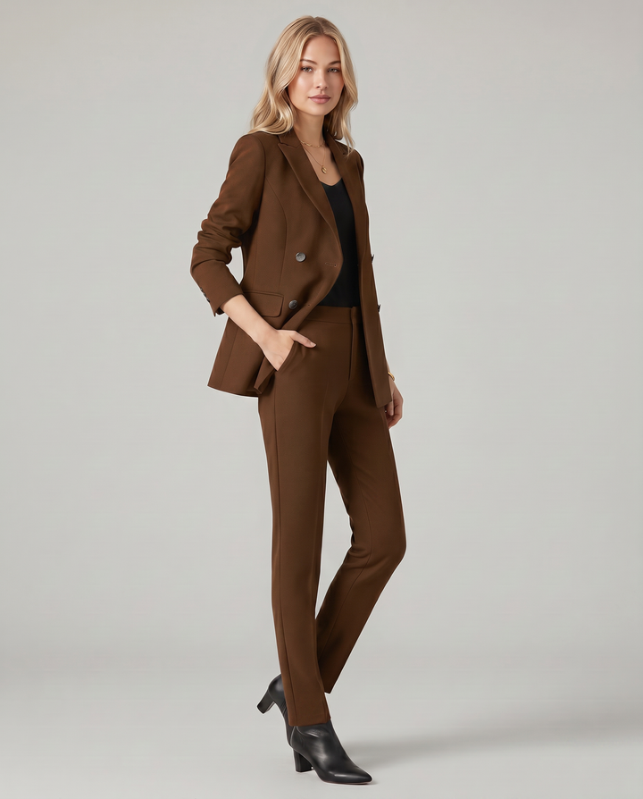 Geneva | Blazer Set with Straight-Leg Trousers